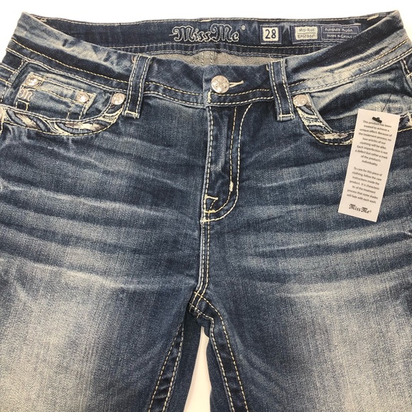 Miss Me Mid-Rise Easy Boot Stretch Blue Jeans - Picture 2 of 7